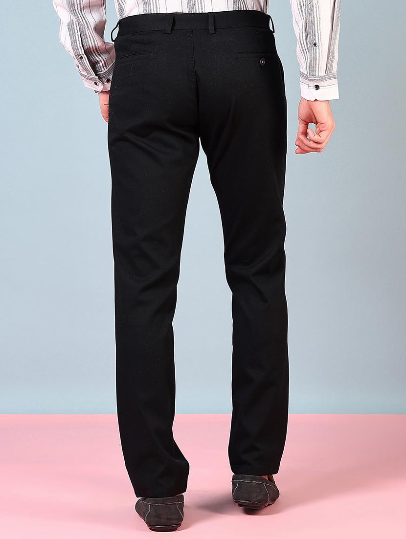 men mid rise solid flat front casual trouser - 21766236 - Standard Image - 3