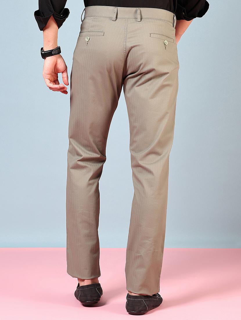 men mid rise solid flat front casual trouser - 21766237 - Standard Image - 3
