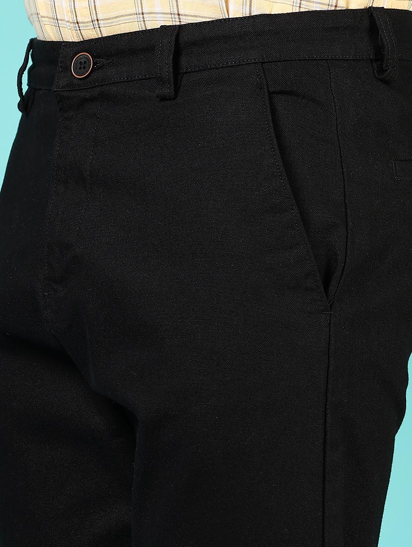 men mid rise solid flat front casual trouser - 21766246 - Standard Image - 5