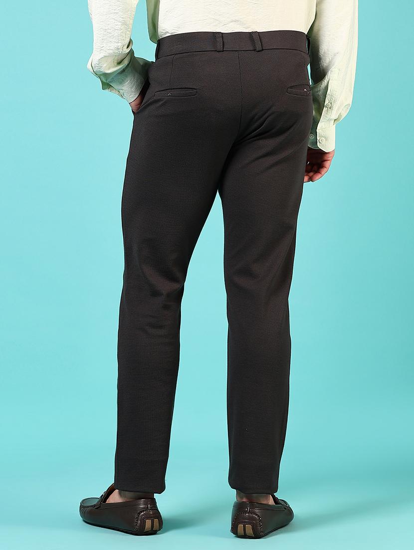 men mid rise solid flat front casual trouser - 21766252 - Standard Image - 3