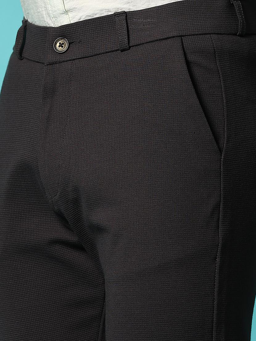 men mid rise solid flat front casual trouser - 21766252 - Standard Image - 5