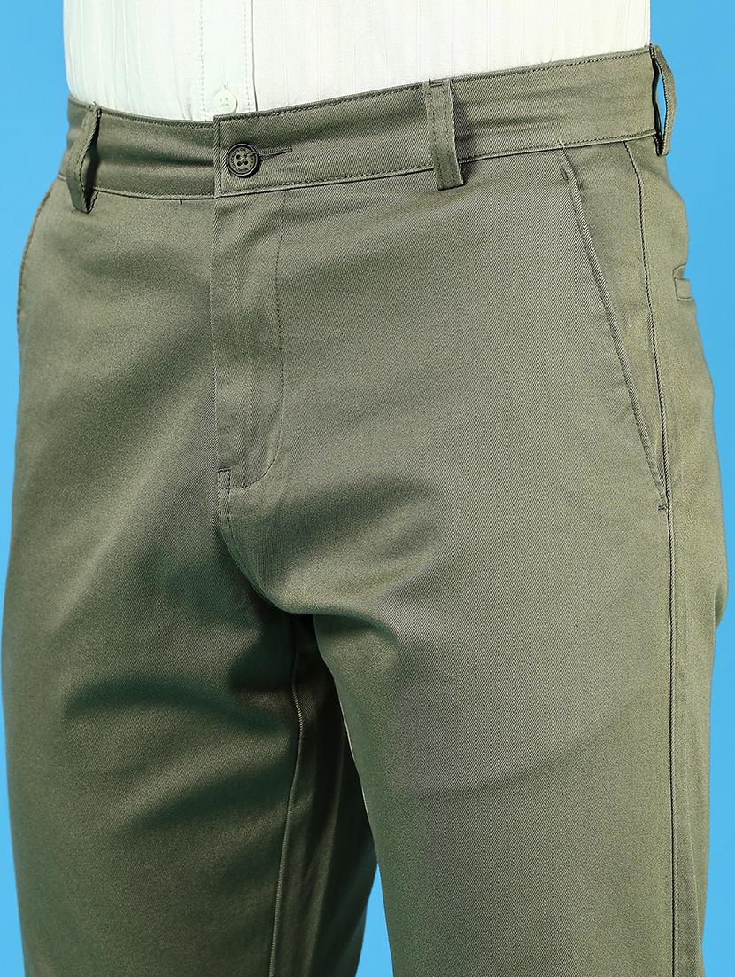 men mid rise solid flat front casual trouser - 21766266 - Standard Image - 5