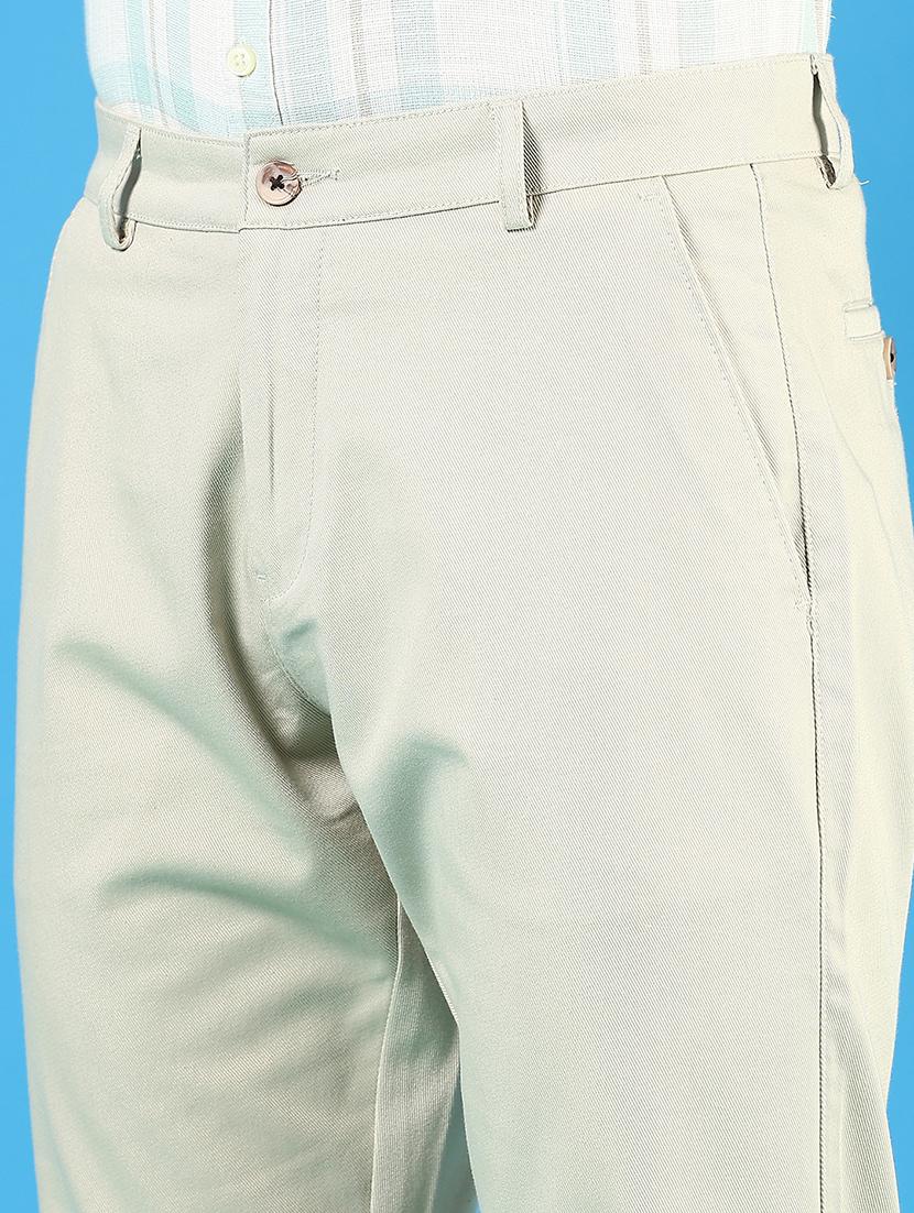 men mid rise solid flat front casual trouser - 21766278 - Standard Image - 5