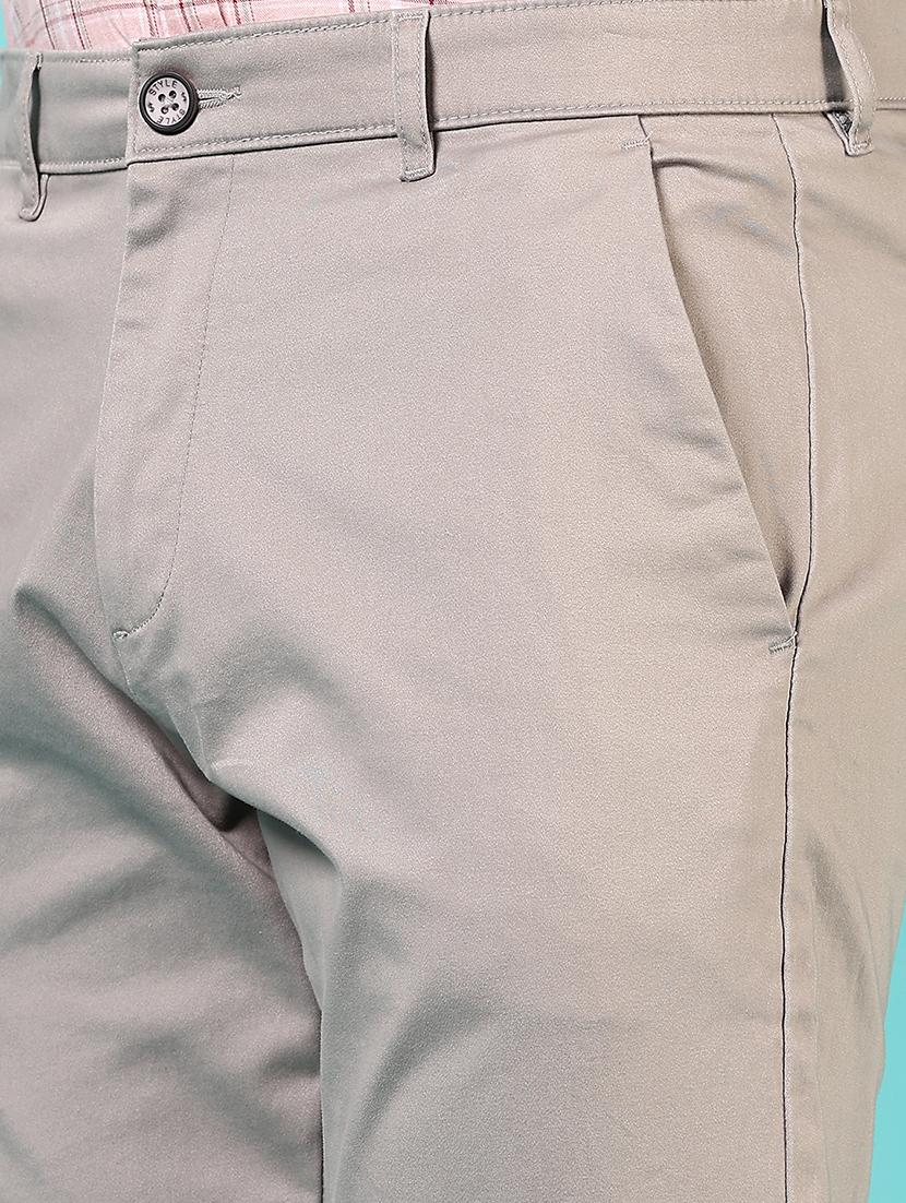 men mid rise solid flat front casual trouser - 21766288 - Standard Image - 5