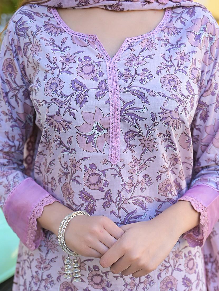 women three quarter sleeve kurta pant with dupatta set - 21766305 - Standard Image - 5