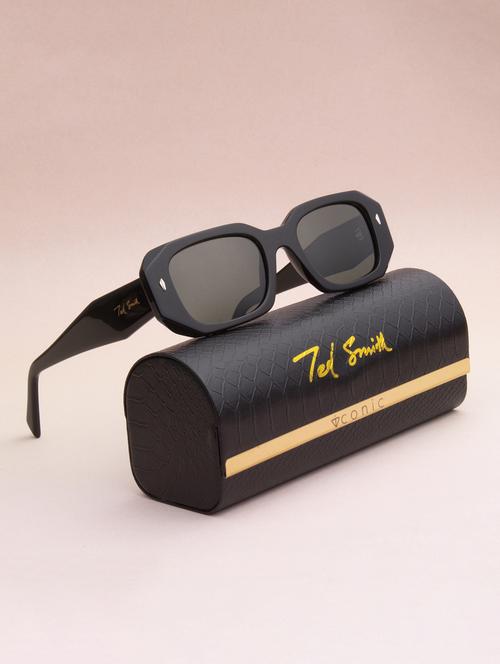 ted smith unisex green premium italian acetate sunglasses with polarized lenses. - 21766331 -  Standard Image - 0