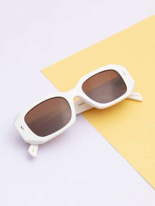 Ted Smith Unisex Brown Premium Italian Acetate Sunglasses With Polarized Lenses.