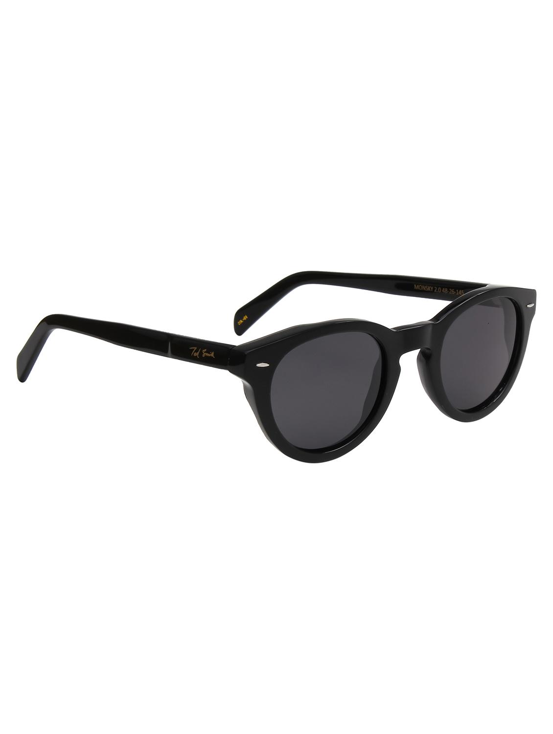 ted smith unisex black premium italian acetate sunglasses with polarized lenses. - 21766342 - Standard Image - 3