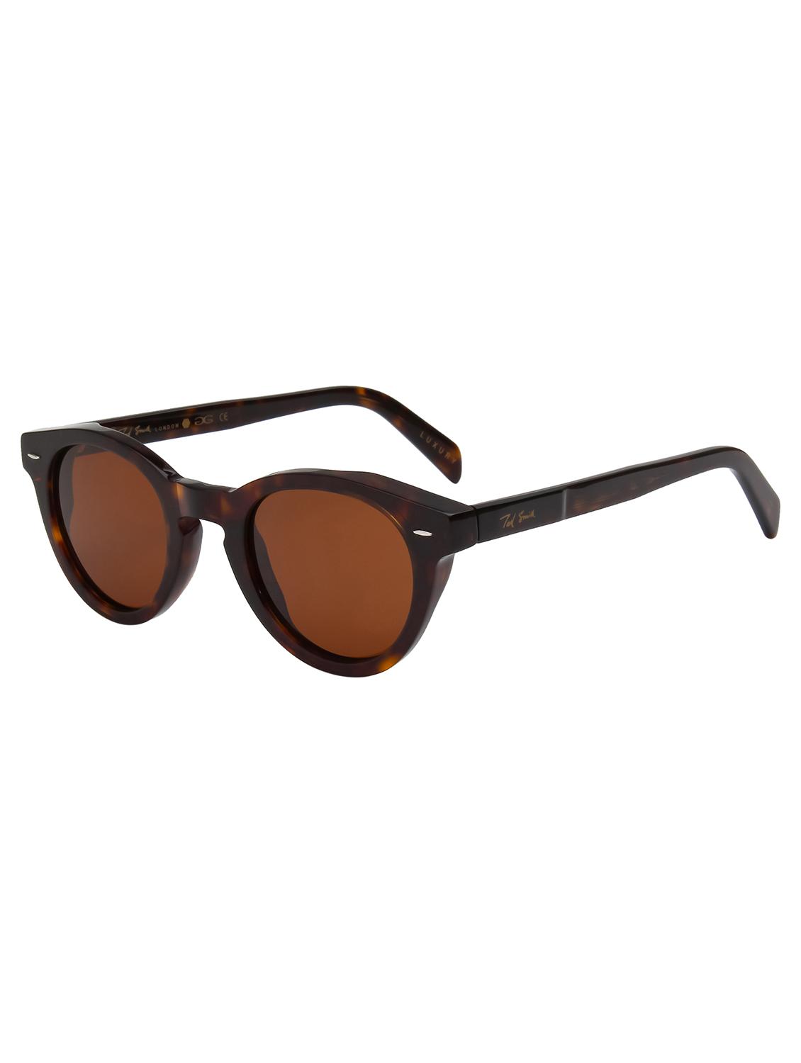 ted smith unisex brown premium italian acetate sunglasses with polarized lenses. - 21766344 - Standard Image - 3