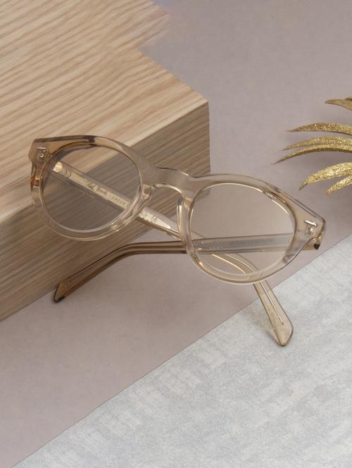 ted smith unisex light brown premium italian acetate sunglasses with polarized lenses. - 21766346 - Standard Image - 0