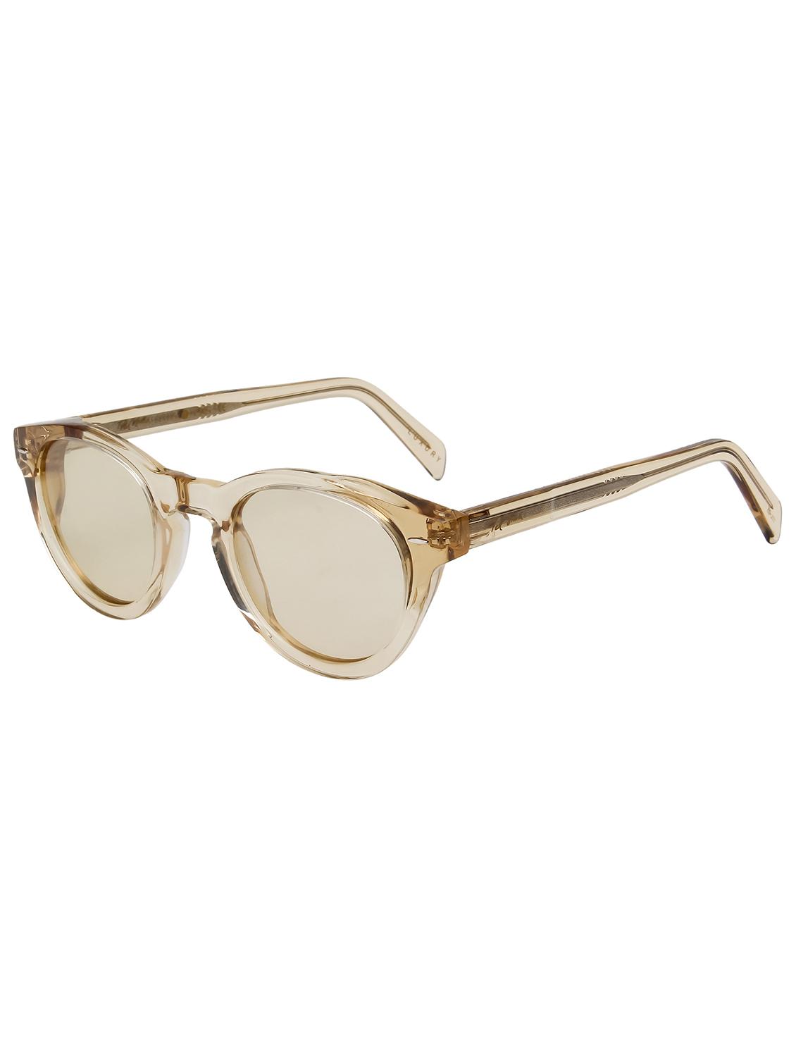 ted smith unisex light brown premium italian acetate sunglasses with polarized lenses. - 21766346 - Standard Image - 3