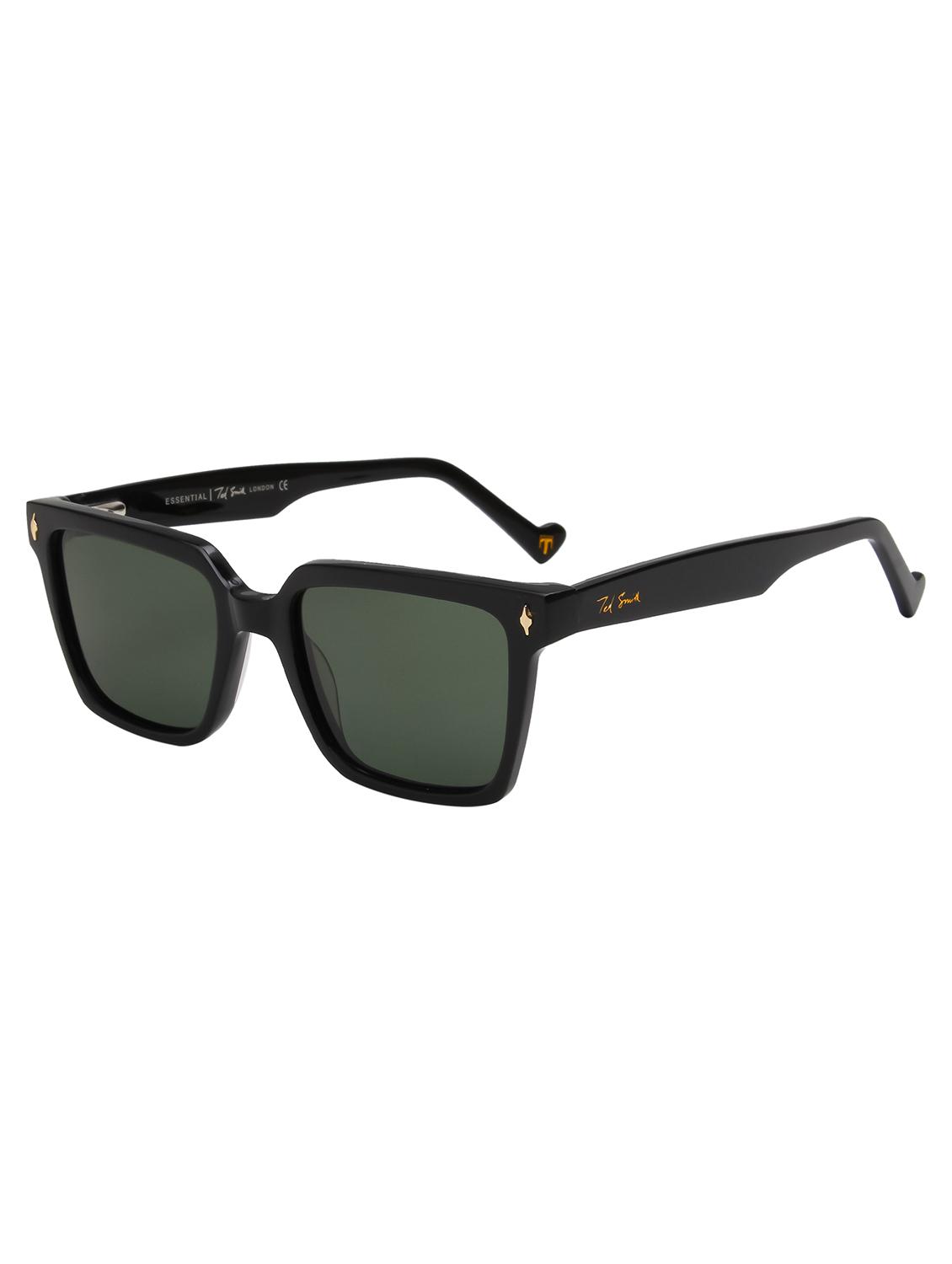 ted smith unisex green premium italian acetate sunglasses with polarized lenses. - 21766348 - Standard Image - 3