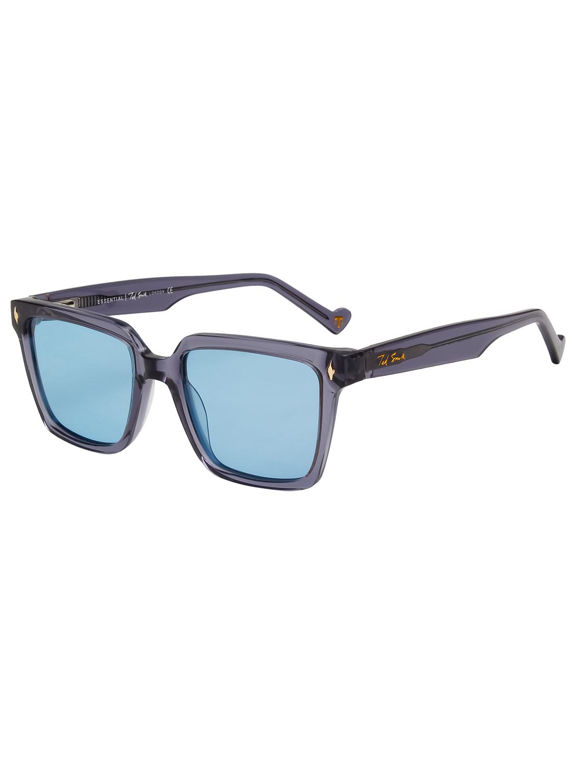 ted smith unisex blue premium italian acetate sunglasses with polarized lenses. - 21766349 - Standard Image - 3