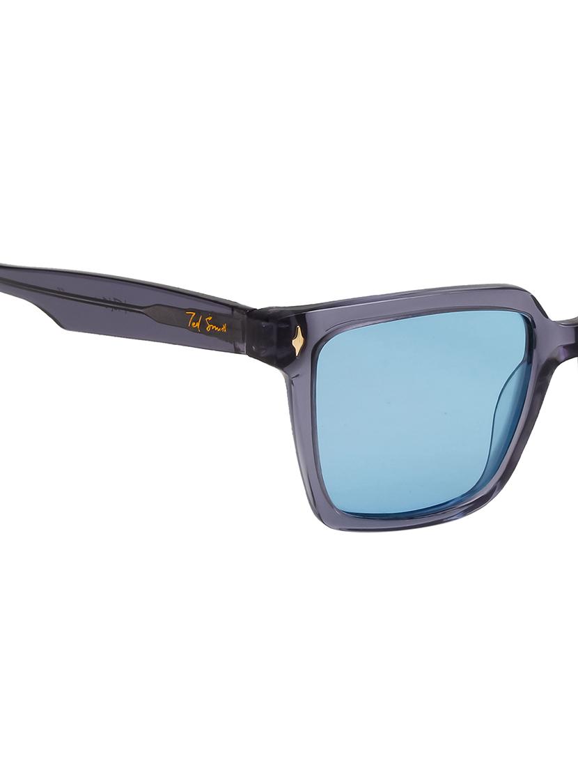 ted smith unisex blue premium italian acetate sunglasses with polarized lenses. - 21766349 - Standard Image - 5