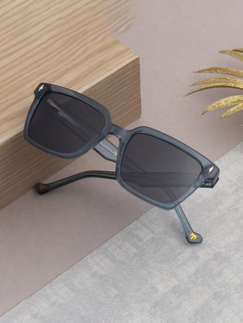 ted smith unisex black premium italian acetate sunglasses with polarized lenses. - 21766351 - Standard Image - 0