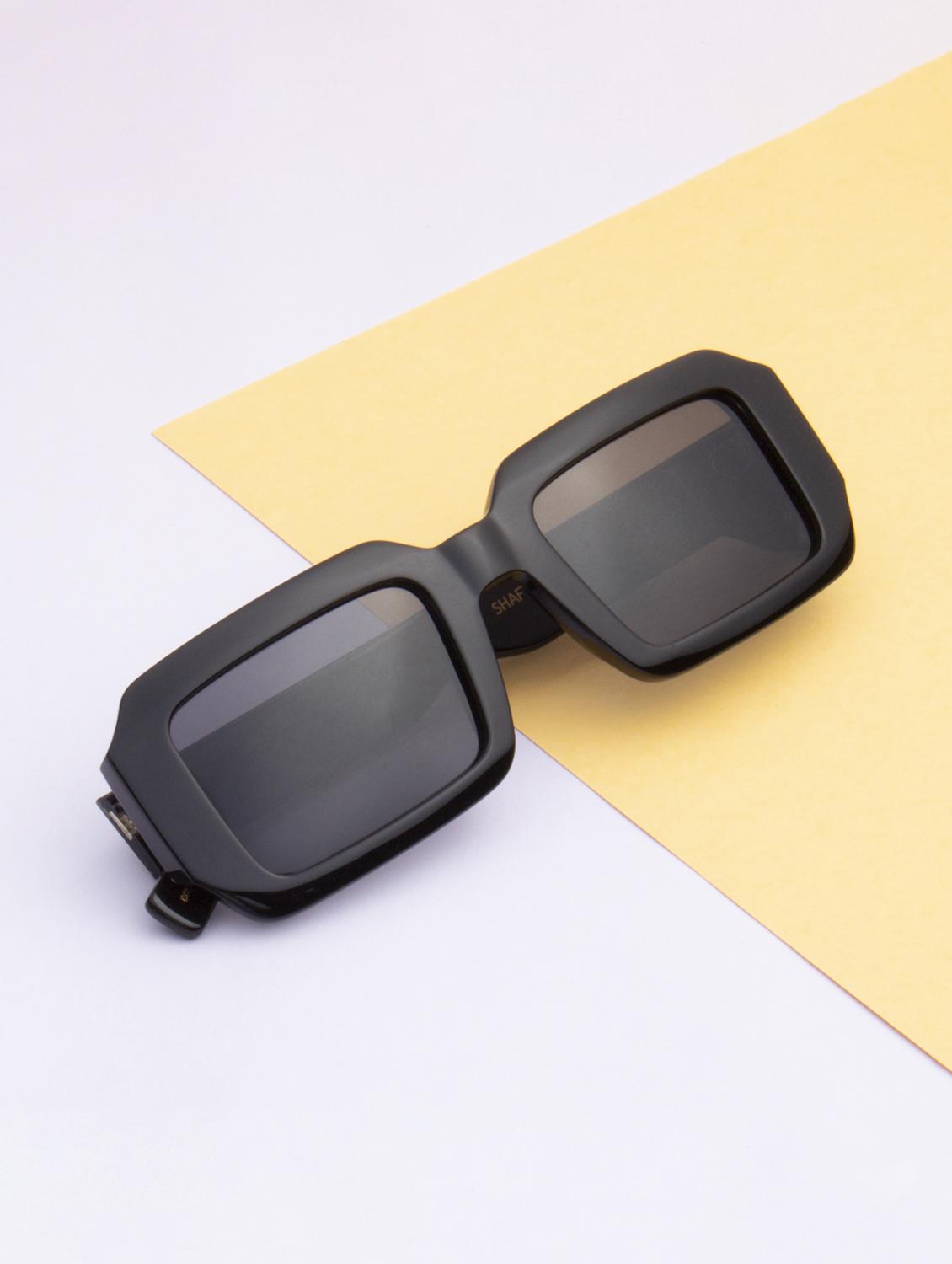 ted smith unisex black premium italian acetate sunglasses with polarized lenses. - 21766353 -  Zoom Image - 0