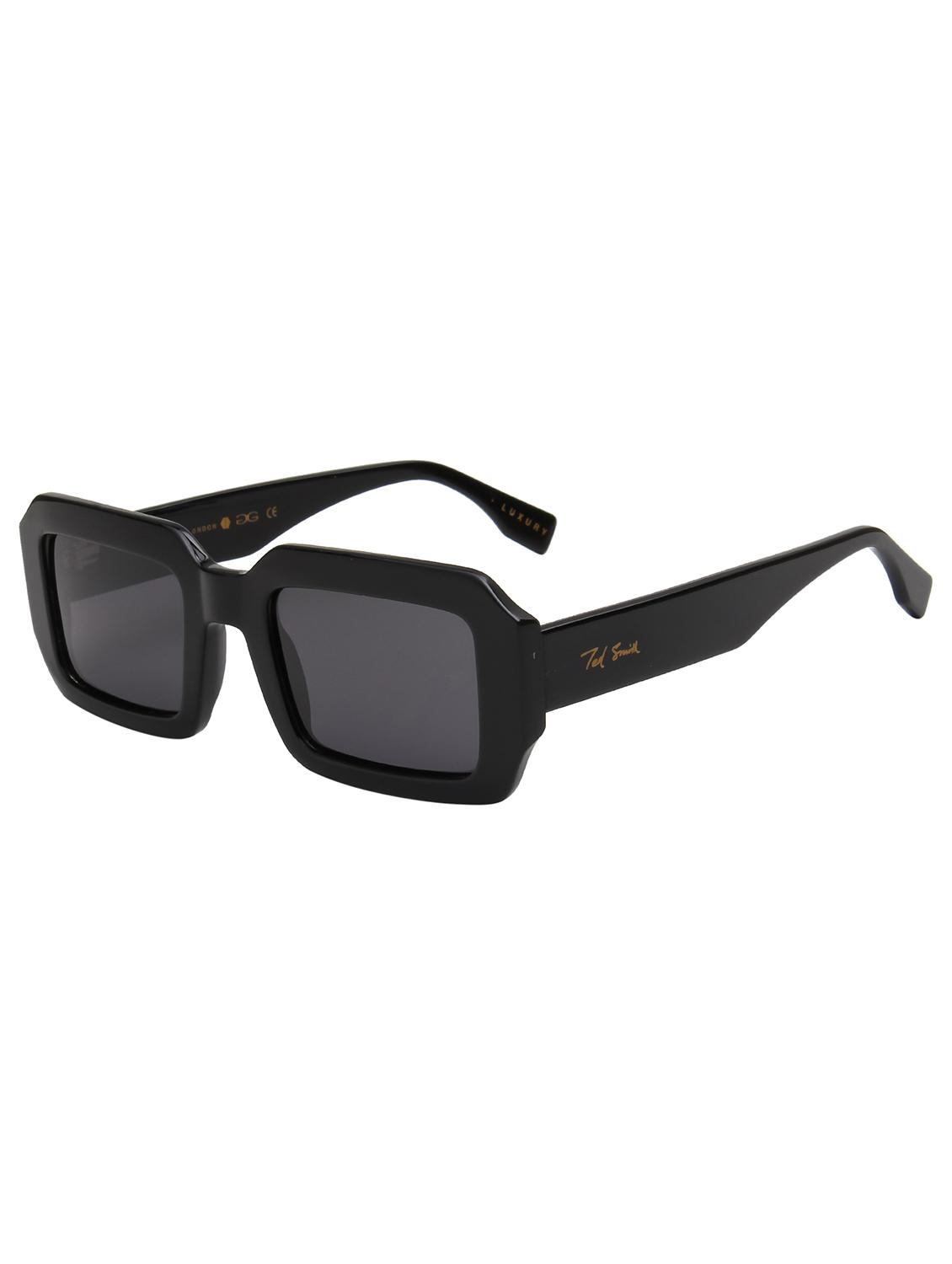ted smith unisex black premium italian acetate sunglasses with polarized lenses. - 21766353 - Standard Image - 3
