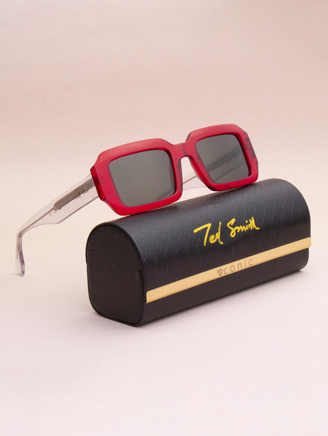 ted smith unisex green premium italian acetate sunglasses with polarized lenses. - 21766357 -  Zoom Image - 0