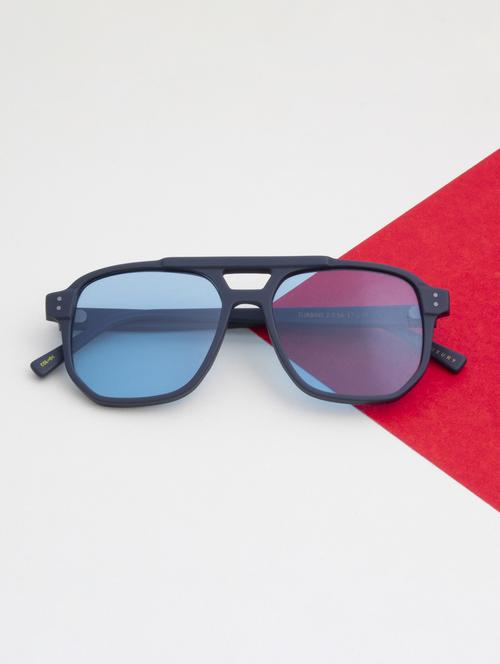 ted smith unisex blue premium italian acetate sunglasses with polarized lenses. - 21766362 -  Standard Image - 0