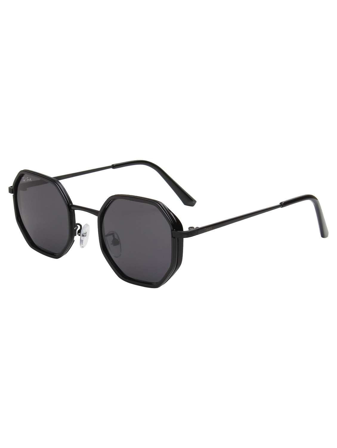ted smith unisex black premium metal sunglasses with polarized lenses. - 21766364 -  Standard Image - 3