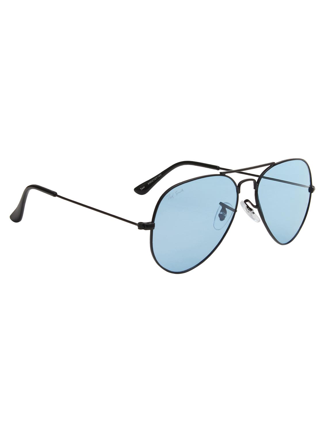 ted smith unisex blue premium metal sunglasses with polarized lenses. - 21766370 - Standard Image - 3