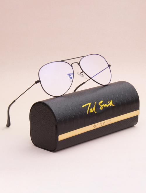ted smith unisex clear premium metal sunglasses with polarized lenses. - 21766373 -  Standard Image - 0