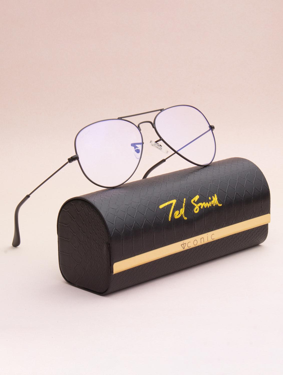 ted smith unisex clear premium metal sunglasses with polarized lenses. - 21766373 -  Zoom Image - 0