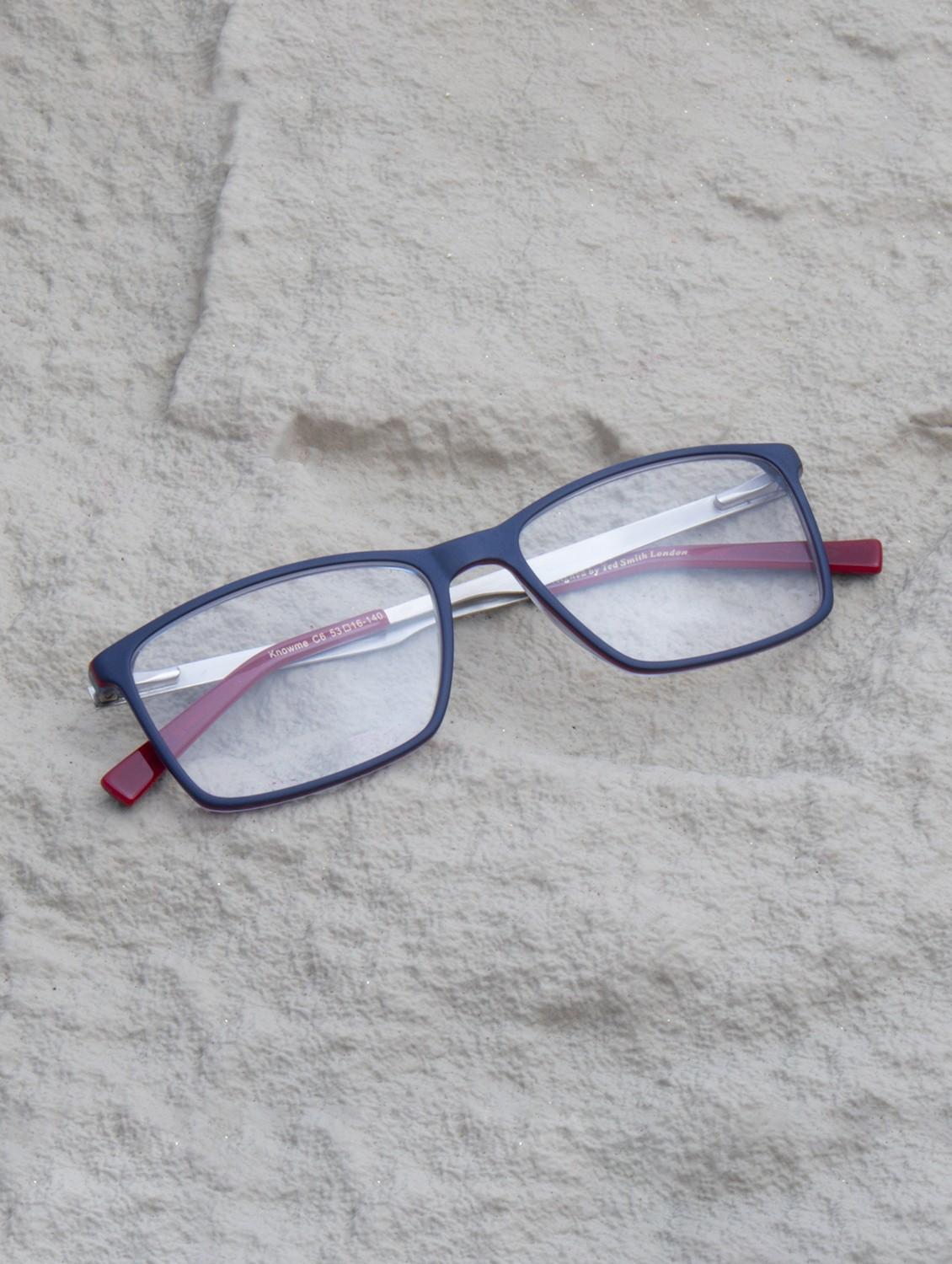 ted smith blue rectangle premium italian frames for unisex - 21766390 - Zoom Image - 0