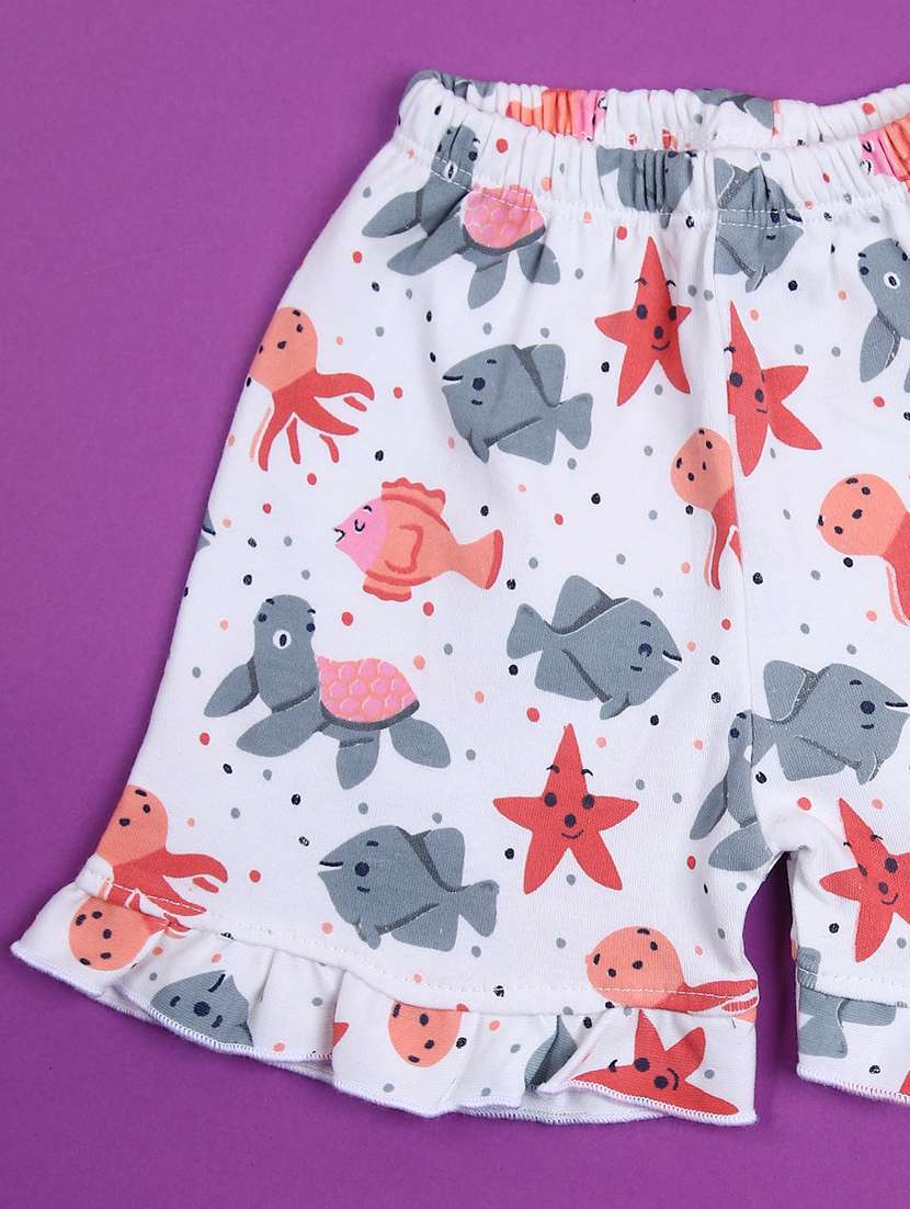 girls pack of 2 printed shorts  - 21766428 -  Standard Image - 3