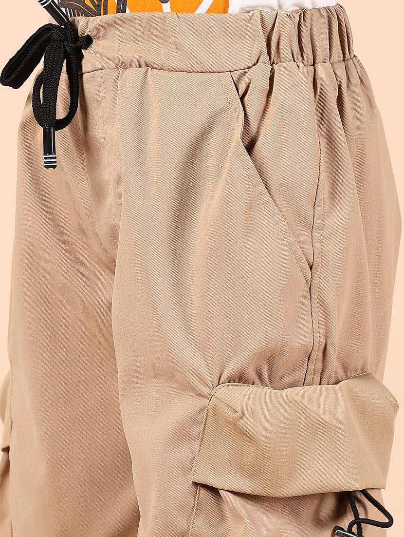 boys solid mid rise cargo shorts  - 21766455 -  Standard Image - 5