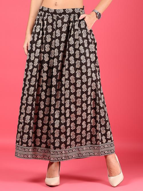 women printed mid rise flared palazzo - 21766469 - Standard Image - 0