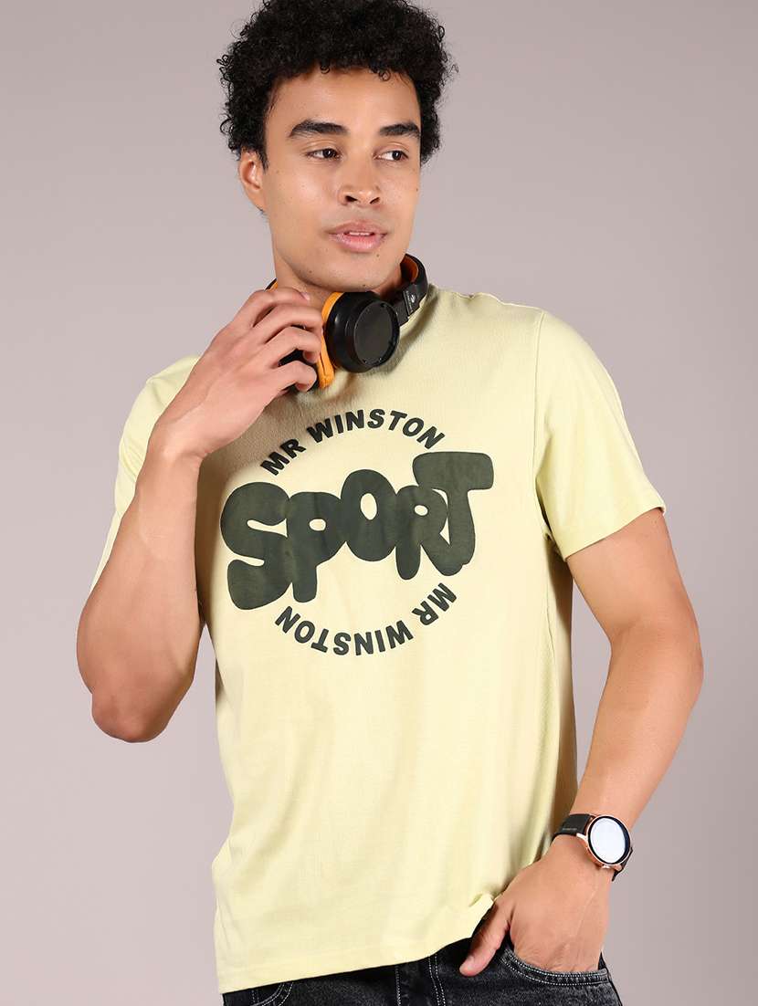 men printed short sleeve regular fit t-shirt - 21766530 -  Zoom Image - 0