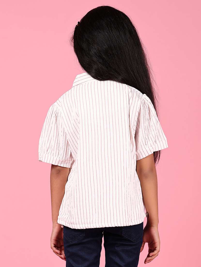girls printed short sleeve collared shirt - 21766571 -  Standard Image - 3