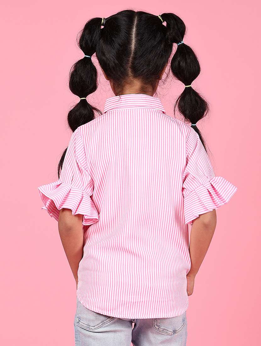 girls printed short sleeve collared shirt - 21766583 -  Standard Image - 3