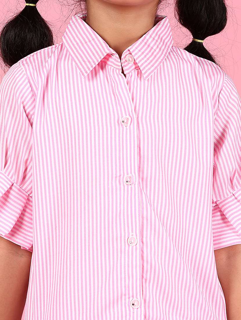 girls printed short sleeve collared shirt - 21766583 -  Standard Image - 5
