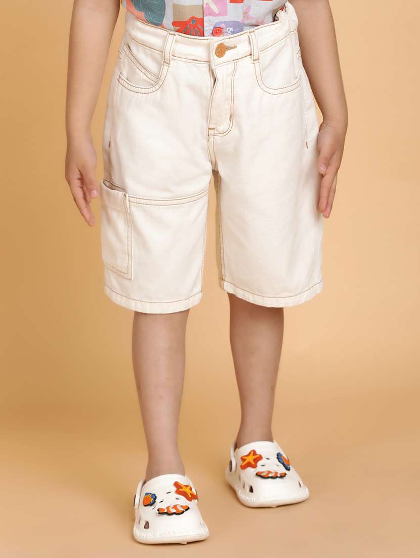 boys solid mid rise three fourth