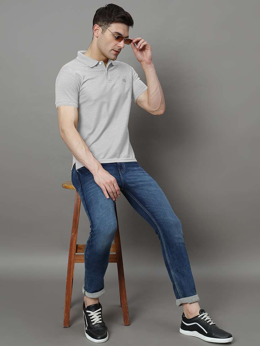 men solid short sleeve regular fit polo t-shirt - 21766629 -  Standard Image - 3