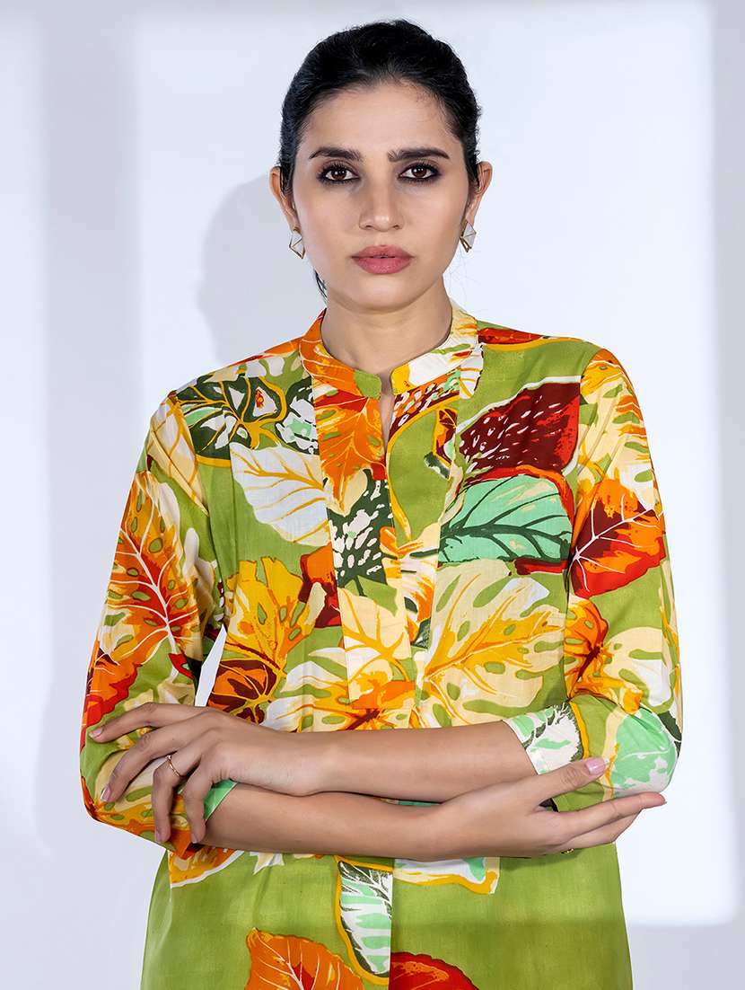 women three quarter sleeve ethnic co ord set - 21766730 -  Standard Image - 5