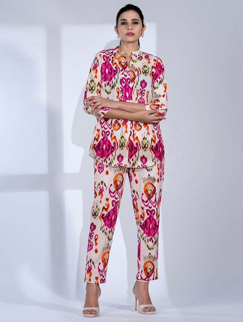 women three quarter sleeve ethnic co ord set - 21766736 - Zoom Image - 0