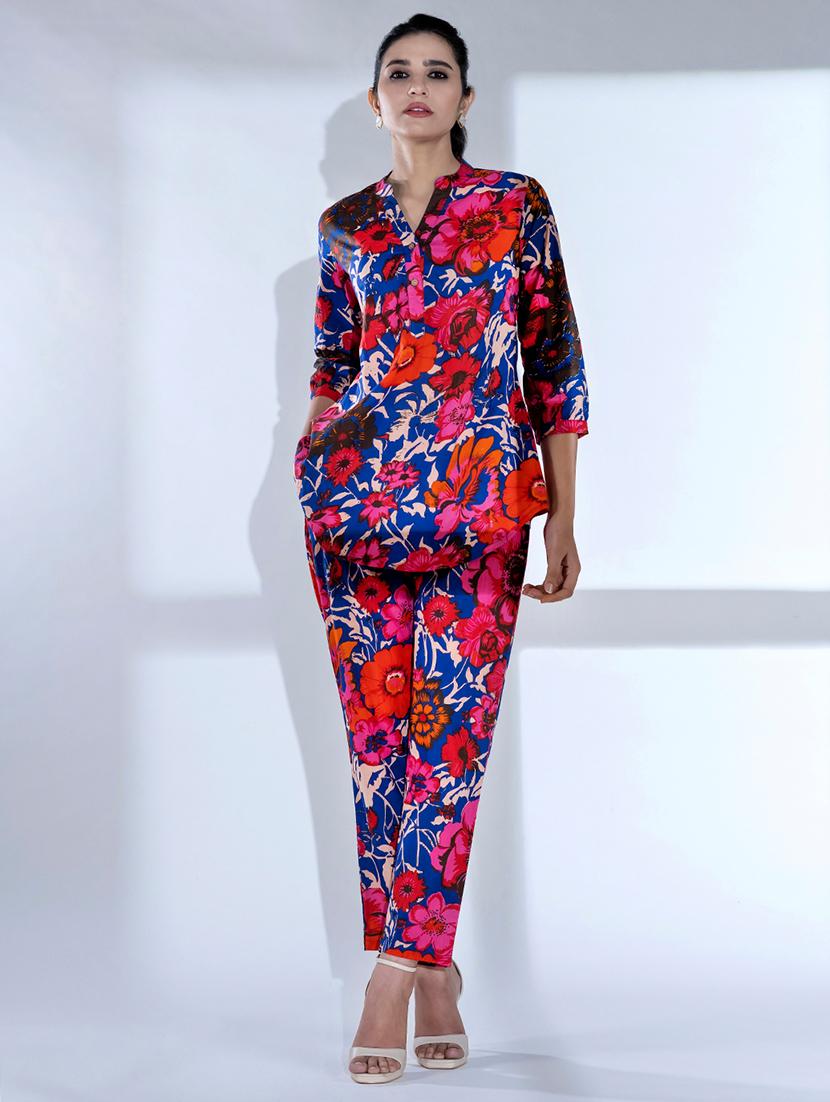 women three quarter sleeve ethnic co ord set - 21766737 - Zoom Image - 0