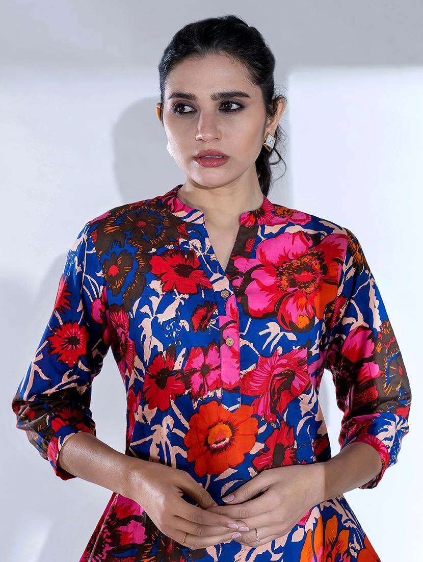 women three quarter sleeve ethnic co ord set - 21766737 - Standard Image - 5
