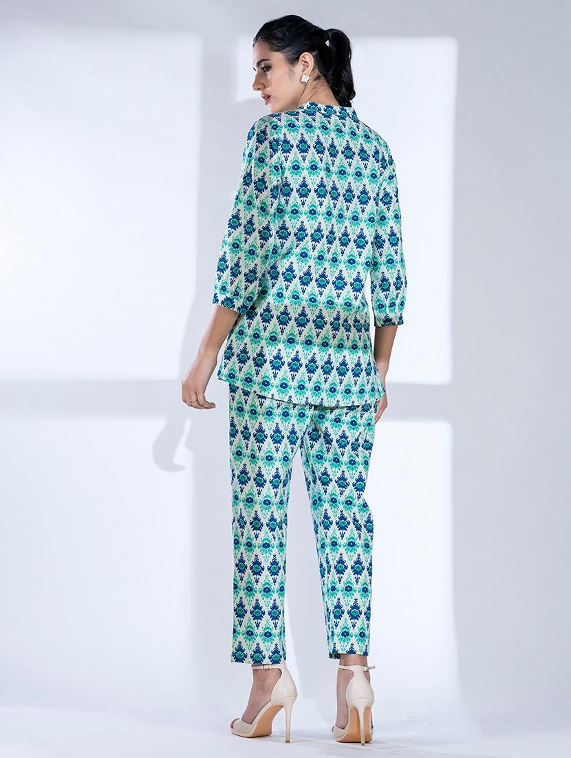 women three quarter sleeve ethnic co ord set - 21766738 - Standard Image - 3