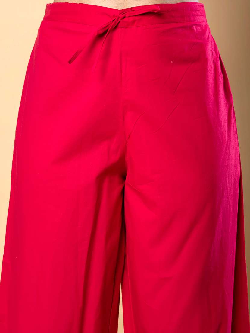 women three quarter sleeve kurta palazzo set - 21766780 -  Standard Image - 5