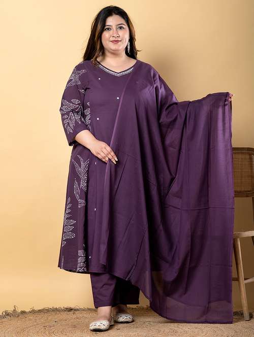 women three quarter sleeve kurta pant with dupatta set - 21766870 -  Standard Image - 0