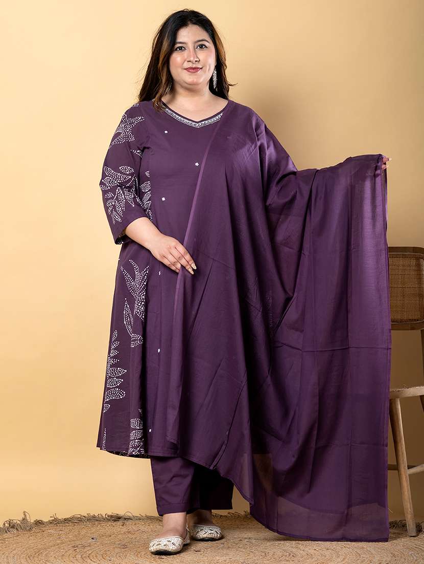 women three quarter sleeve kurta pant with dupatta set