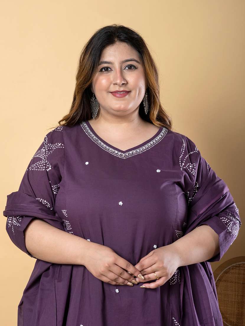 women three quarter sleeve kurta pant with dupatta set - 21766870 -  Standard Image - 5