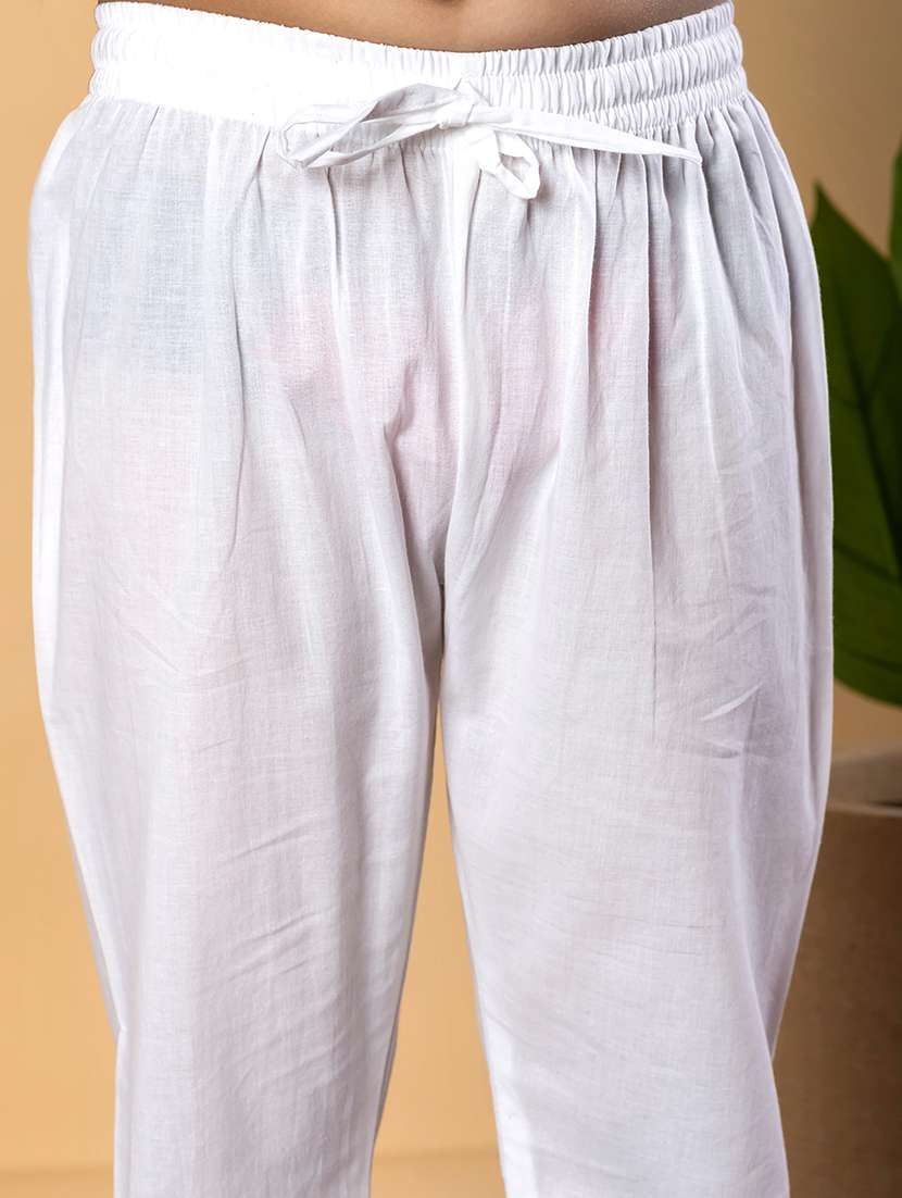 boys solid long sleeves kurta pyjama set - 21766939 -  Standard Image - 5