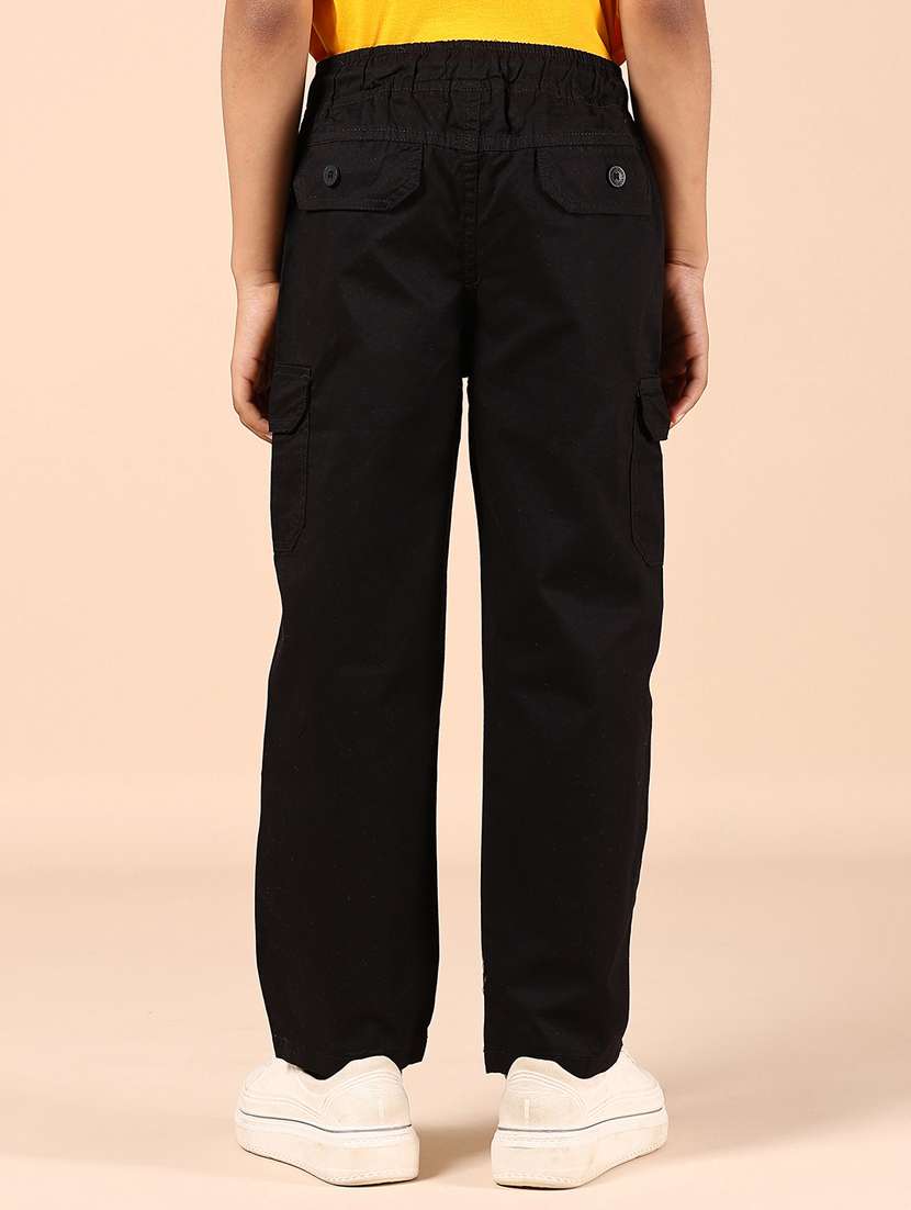 boys solid mid rise cargo - 21767690 -  Standard Image - 3