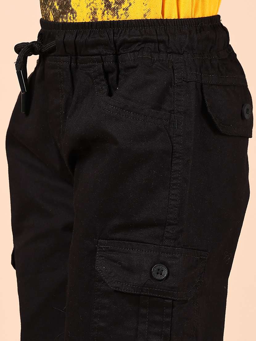 boys solid mid rise cargo - 21767690 -  Standard Image - 5