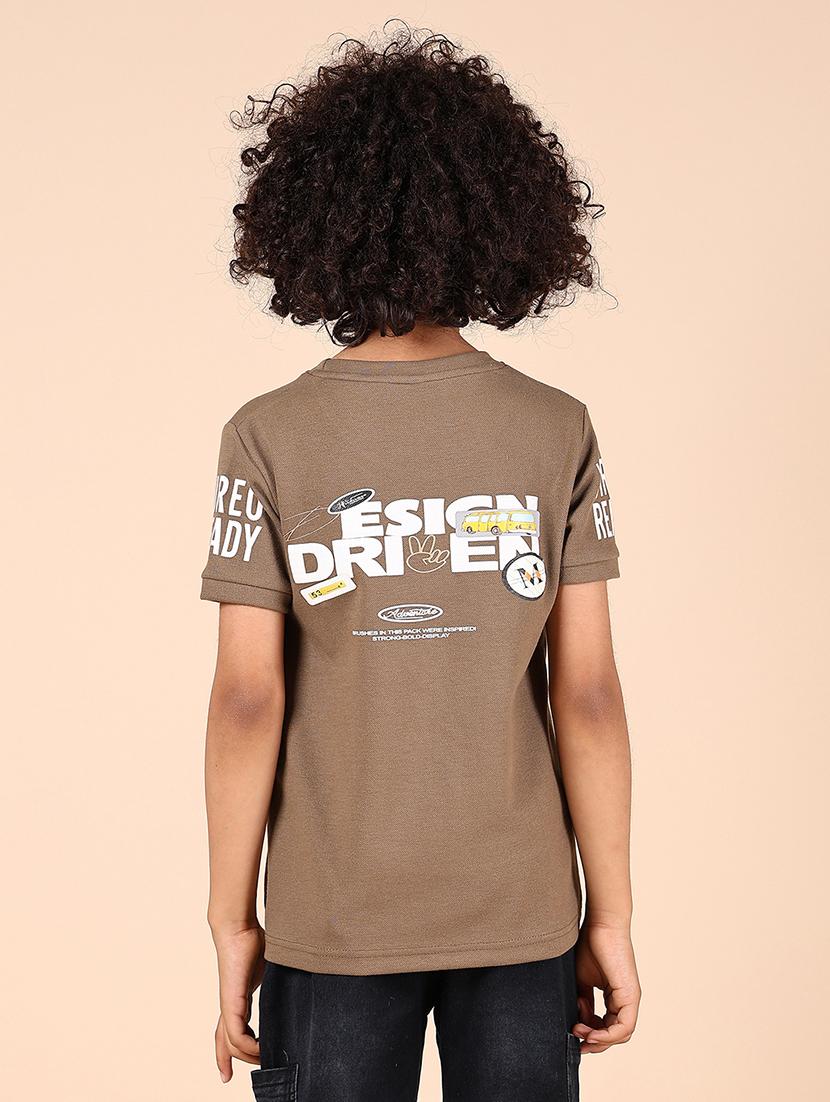 boys front & back printed round neck t-shirt - 21767695 - Standard Image - 3